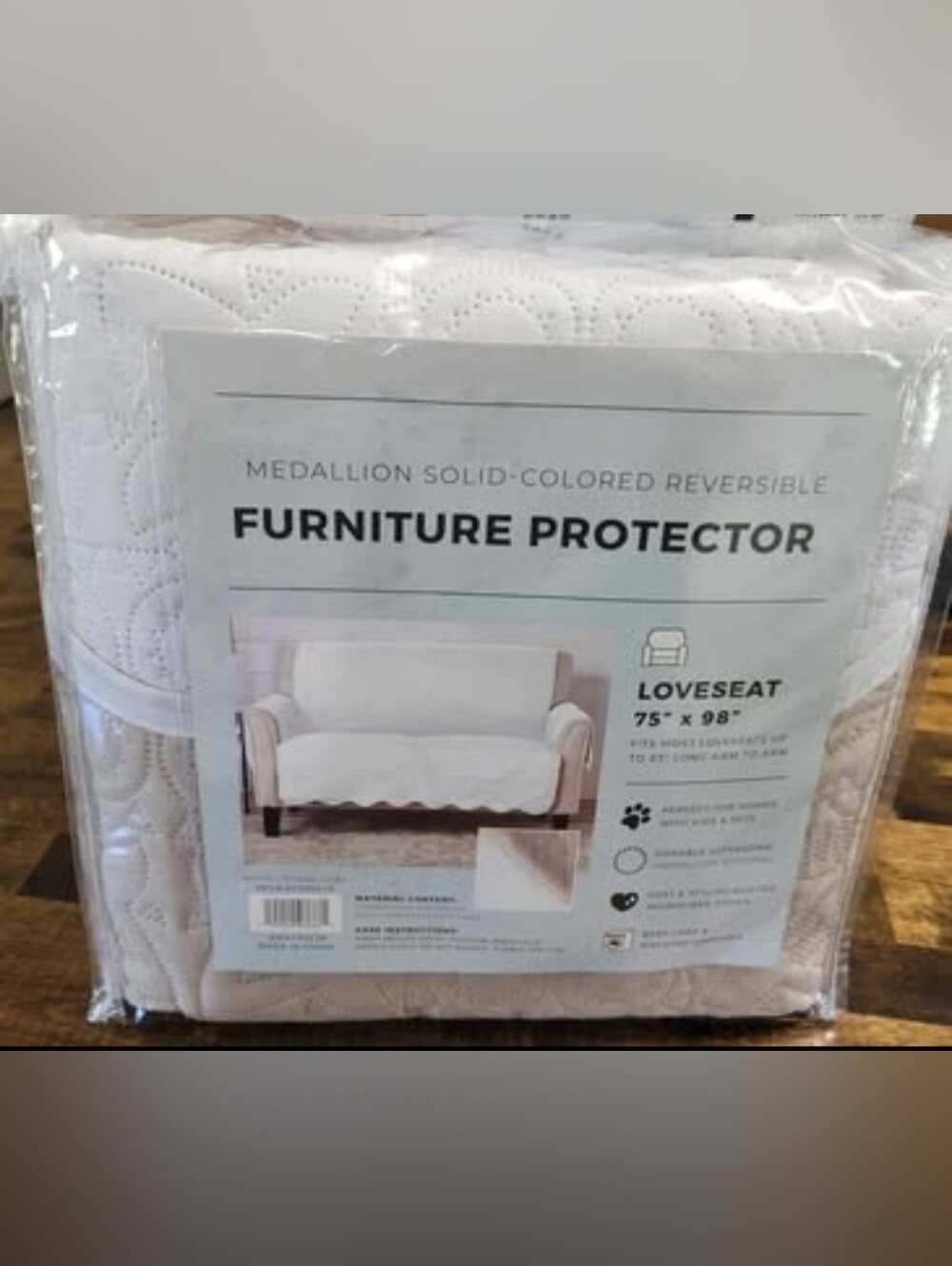 Reversible Medallion Loveseat Furniture Protector NIB